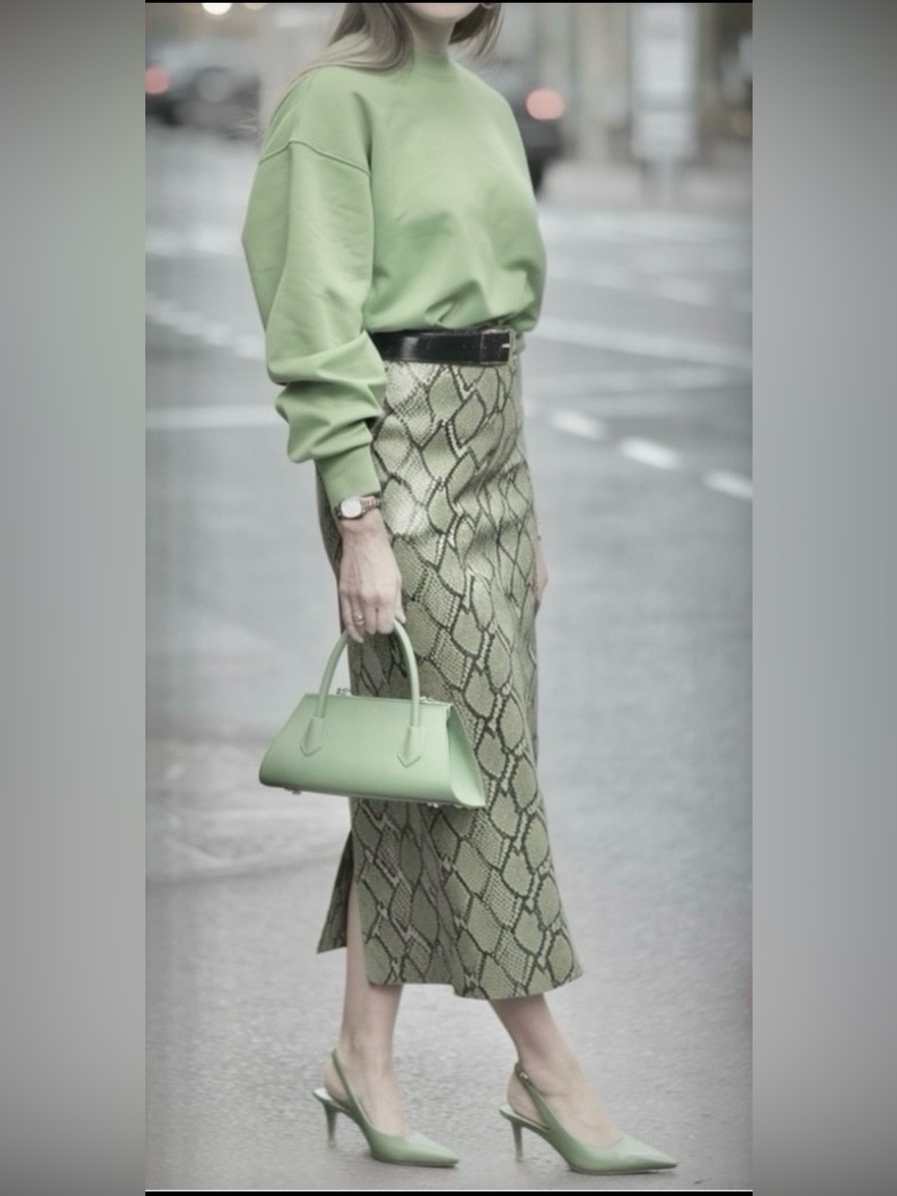 Vintage Metallic Brown Snake-Inspired Jacket • Seafoam Green Trim - Picture 9 of 15
